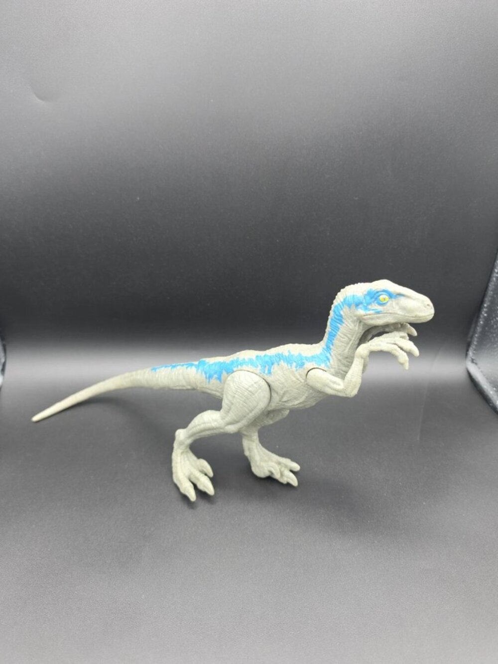 Jurassic World Blue Velociraptor Action Figure, Gray & Blue Plastic Toy